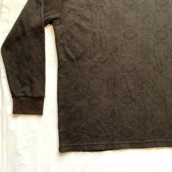 Kani Gold Waffle Knit Thermal Pullover Sweater Men XXL 2XL Crew Neck Long Sleeve - Picture 7 of 11
